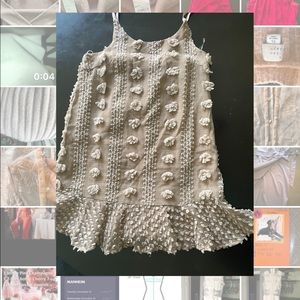 Pink blush mini dress tan color fun texture